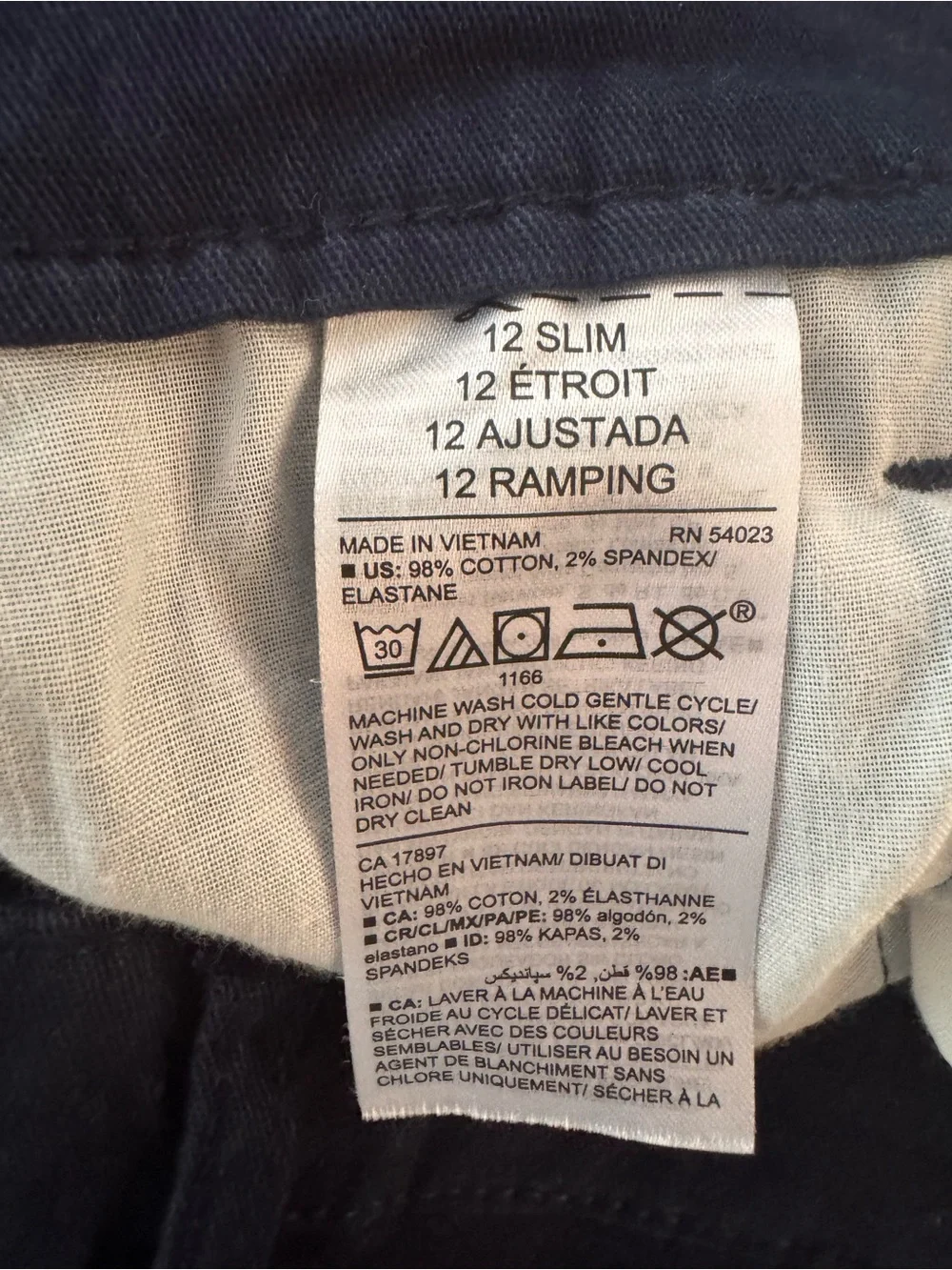 Bundle of 3 Old Navy Girls School Uniform Bootcut Stretch Pants Size 12 Slim